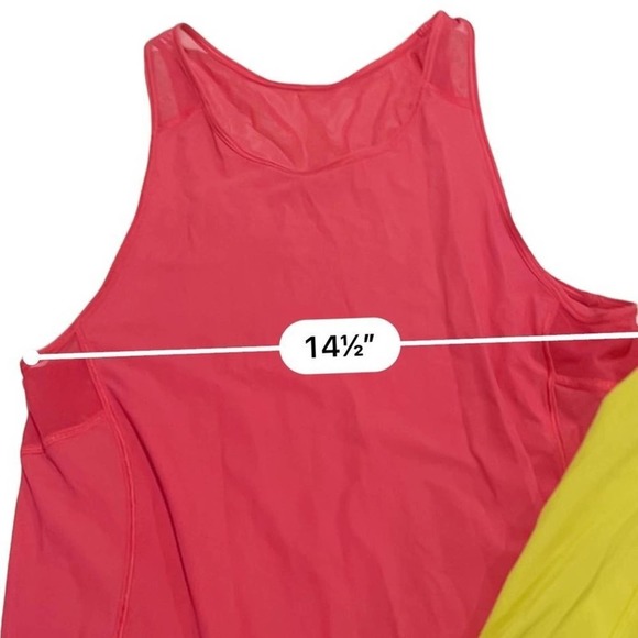 LULULEMON Poppy coral sculpt tank & serpentine yellow sculpt tanks Size 2 - Picture 5 of 8